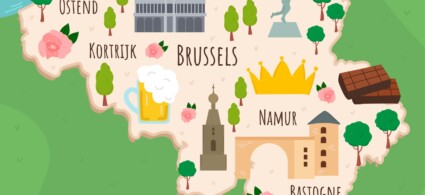 Mapa de Bélgica